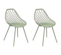Set of 2 Dining Chairs CANTON II Green