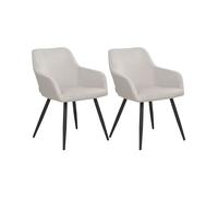 Beliani Set Of 2 Dining Chairs Casmalia Velvet Taupe