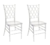 Set of 2 Dining Chairs CLARION Transparent