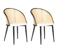 Set of 2 Dining Chairs CORNELL Metal Black