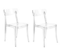 Set of 2 Dining Chairs COVINGTON Transparent