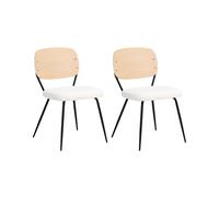 Set of 2 Dining Chairs EILEEN Off-White