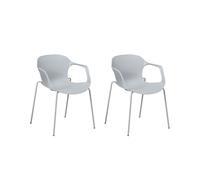 Set of 2 Dining Chairs ELBERT Light Grey