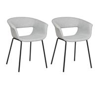 Set of 2 Dining Chairs ELMA Light Grey