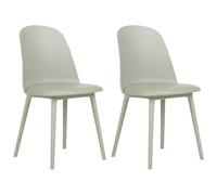 Set of 2 Dining Chairs FOMBY Light Green