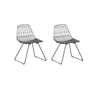 Set of 2 Dining Chairs HARLAN Metal Black