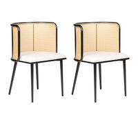 Set of 2 Dining Chairs KOBUK Metal Black