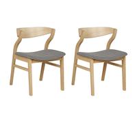 Set of 2 Dining Chairs MAROA Wood Black/ White