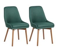 Set of 2 Dining Chairs MELFORT Dark Green
