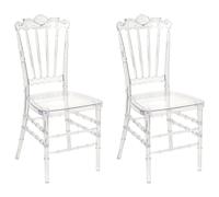 Beliani Set of 2 Dining Chairs MENDON Transparent