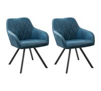 Set of 2 Dining Chairs MONEE Sea Blue