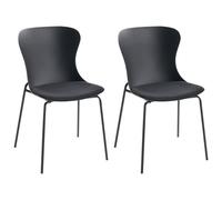 Set of 2 Dining Chairs PITSBURG Black