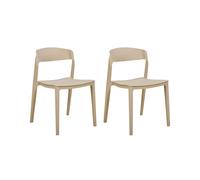 Set of 2 Dining Chairs SOMERS Beige