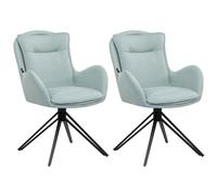 Set of 2 Dining Chairs Swivel AVELAR Mint Green