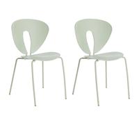 Set of 2 Dining Chairs TRACY Light Green