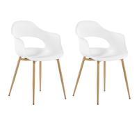 Set of 2 Dining Chairs UTICA White