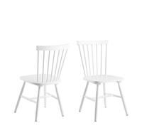 Set of 2 Dining Chairs - Wooden, High Back, Modern Kitchen & Dining Room