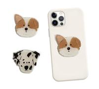 Set of 2 Dog-Shaped Phone Grip Stand, Cute Dog Phone Grip for dog lovers,Collapsible Cellphone Finger Grip Holder,Compatible with Smartphone,Mobiles&Cases (Corgi & Dalmatian)