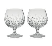 Set of 2 Dorchester Brandy Glasses Fully Cut