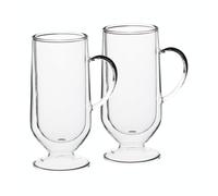 Set of 2 Double-Walled Large Irish Coffee Glasses La Cafetiere Clear One Size