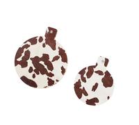 Set of 2 Drum Mute Pads Silencing Leather Texture for Reduced Overtones and Enhanced Sound Quiet