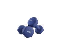 SONGMICS Dumbbells Set of 2 2 x 5kg Dumbbells Set Dumbbells Hexagon Neoprene Coating Strength Training Workout Fitness Training Home Harbour Blue SYL910Q01