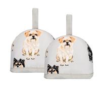 Set of 2 Egg Cosy Cosies Farmer Kitchen Egg Warmer Kitchen Decoration for Breakfast Eggs Covers (Dog)