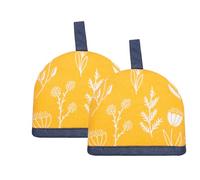 Set of 2 Egg Cosy Cosies Farmer Kitchen Egg Warmer Kitchen Decoration for Breakfast Eggs Covers (Mustard)