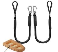 ] Set of 2 Elastic Mooring Ropes for Boats, 4 Feet Jetty Rope with Stainless Steel Clip | Adjustable Elastic Cord for Boats, Pontoon, Watercraft, Kayak, Orm Rope
