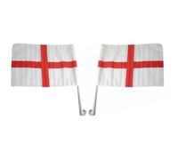 BARGAINS-GALORE SET OF 2 ENGLAND CAR FLAG WINDOW ST GEORGES CROSS FOOTBALL VAN WORLD CUP 2018