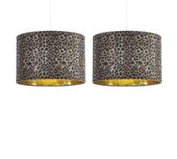 Set of 2 Esme - Leopard Print 30cm Easy Fit Pendant or Lamp Shades