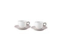 Guzzini - Everyday Set of 2 Espresso Cups with Saucers - Taupe - 081700158