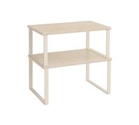 Set of 2 Expandable Kitchen Spice Rack Stackable, Ink Black + Ebony Black