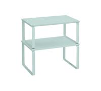 Set of 2 Expandable Kitchen Spice Rack Stackable, Moonlight Green
