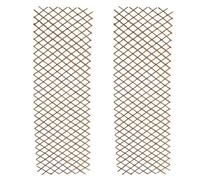 Set of 2 Expanding Willow Trellis (180x60cm) - Adjustable Climbing Plant Support & Natural Wall Decor