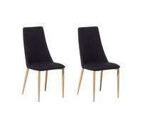 Set of 2 Dining Chairs CLAYTON Black