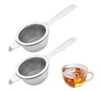 Set of 2 Fine Mesh Tea Strainers, Heat-Resistant Ergonomic Handle, Easy-Clean Infuser for Loose Leaf Tea, Perfect Brewing Tool for Tea Lovers