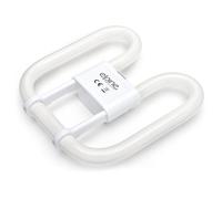 Set Of 2 Fluorescent Light Bulb - 4 Pin Energy Saving 16w Slim Lamp Tube 2d | Long Life Lamp Durable | High Efficiency - Compact Pack Of 2 | 4-Pin White (10,000 Hours) GR10Q 3500k 16 Watt Bulbs