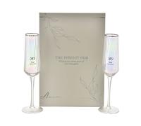 Set of 2 Flute Glasses - 30th Anniversary Amore by Juliana Clear One Size