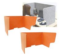 Set of 2 Foldable Desk Dividers - Sound-Absorbing Panels for Noise Reduction - Effective Sneeze Guards for Student Desks and Workspaces