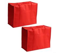 Set of 2 Foldable Insulated Grocery Bags with 35L Capacity and Strong Handles, Cooler Bags for Carrying Hot, Cold, and Fresh Food for Various Activities (Without base plate)