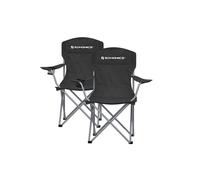 Set of 2 Folding Camping Chairs, Black