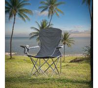 Set of 2 Folding Camping Chairs Max. Capacity 150 kg, Slate Grey