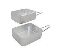 Set of 2 Folding Mess Tins, Camping Cookware Pans