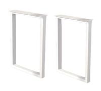 Set of 2 Forged Metal Furniture Legs, Black, White & Gold for Coffee Table, Bench, Accent Tables, Chairs (30 cm/11.8 in) - Stylish & Durable Design