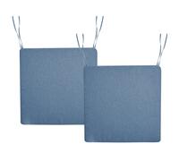 Set of 2 Garden Chair Cushions SASSARI PREMIUM 46 x 46 cm Blue