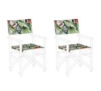 Beliani Set of 2 Garden Chair Replacement Fabrics CINE Green, Multi