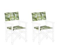 Set of 2 Garden Chair Replacement Fabrics CINE Light Green