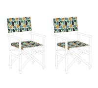 Set of 2 Garden Chair Replacement Fabrics CINE Multicolour
