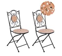 Beliani Set Of 2 Garden Chairs Adrano Folding Metal Black